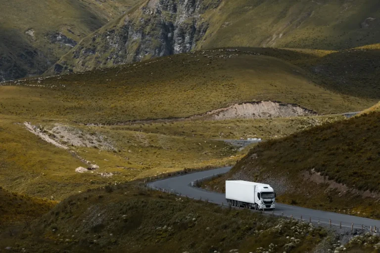 Uma carreta fazendo o transporte de cargas Mercosul